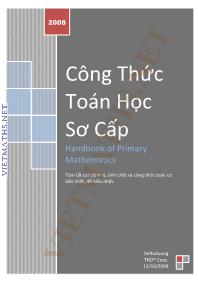 Công thức toán học sơ cấp